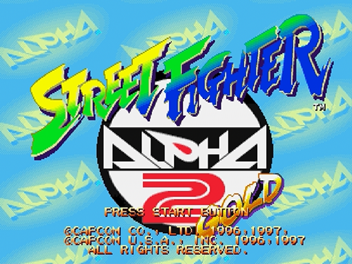 Street Fighter Collection title screen for Sega Saturn